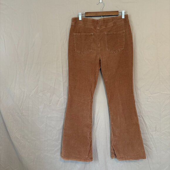 No Boundaries High Rise Burnt Orange Flare Bottom Corduroy Pants Junior's Large - Picture 2 of 6